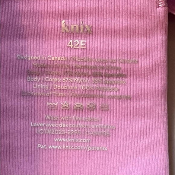 Knix WingWoman Contour Bra Pink Comfort Wireless Womens Size 42E - Picture 5 of 6